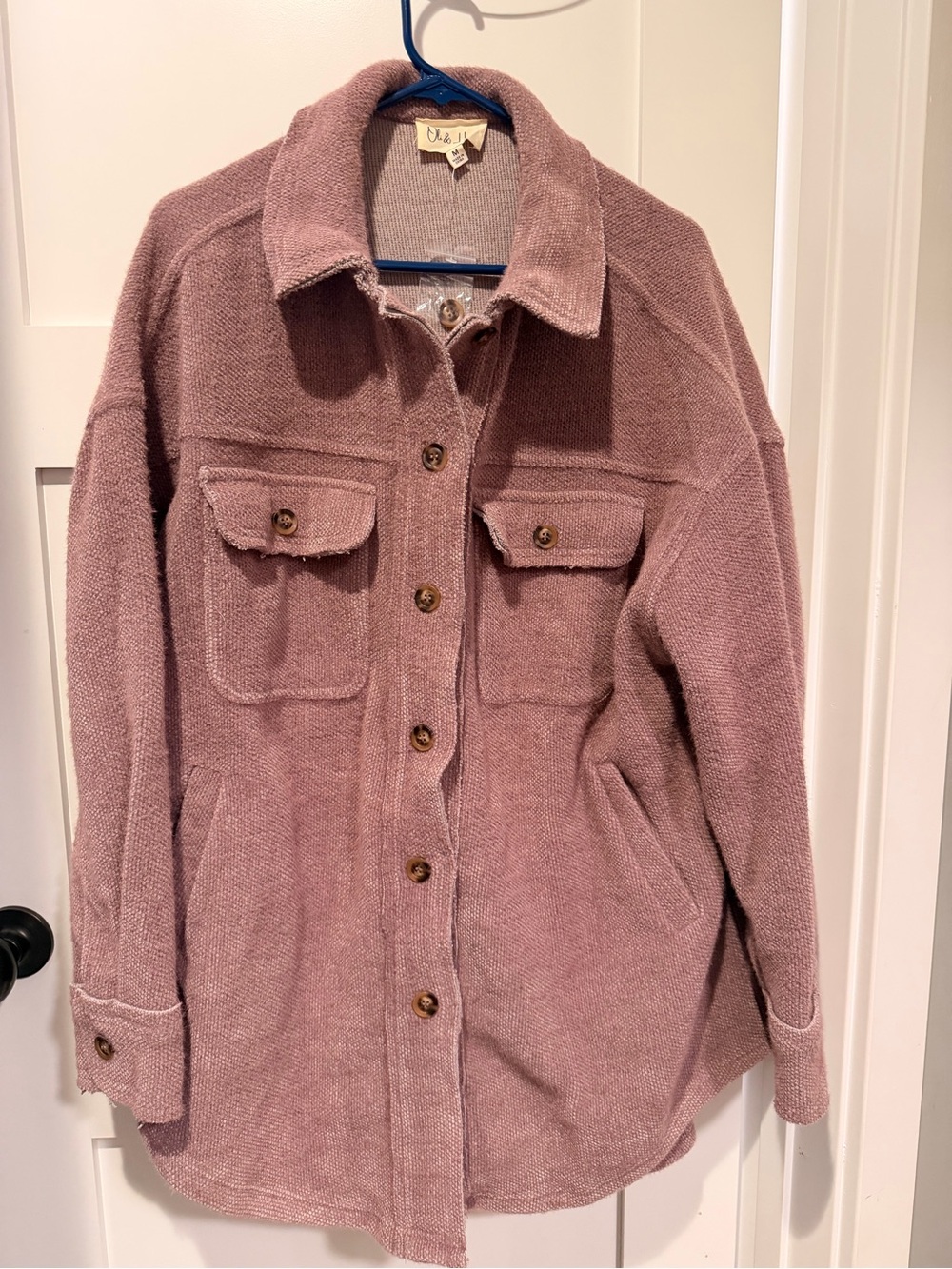 Oli & Hali Mauve Button-Up Shacket